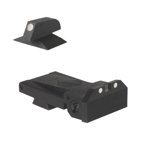 Bomar Beveled WhiteDot 1911 Sight w/.200" Front Contoured Standard Dovetail-img-0